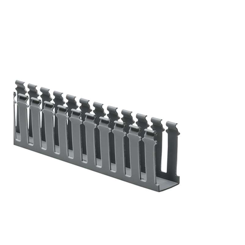 Gray Wiring Duct, Slotted Wall, 1.5x3", Non-Adhesive, 120ft/Carton